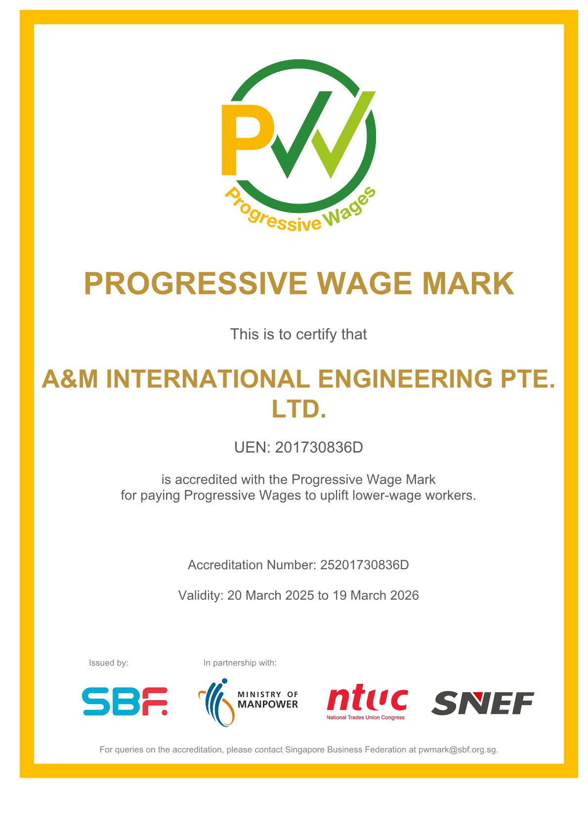 PW MARK Certification